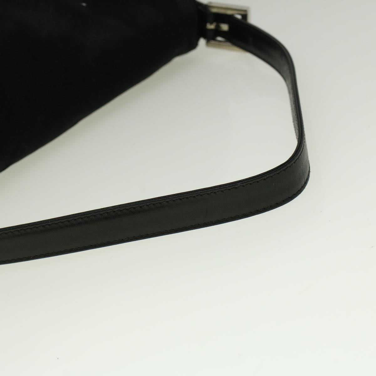FENDI Mamma Baguette Shoulder Bag Nylon Black ac2482
