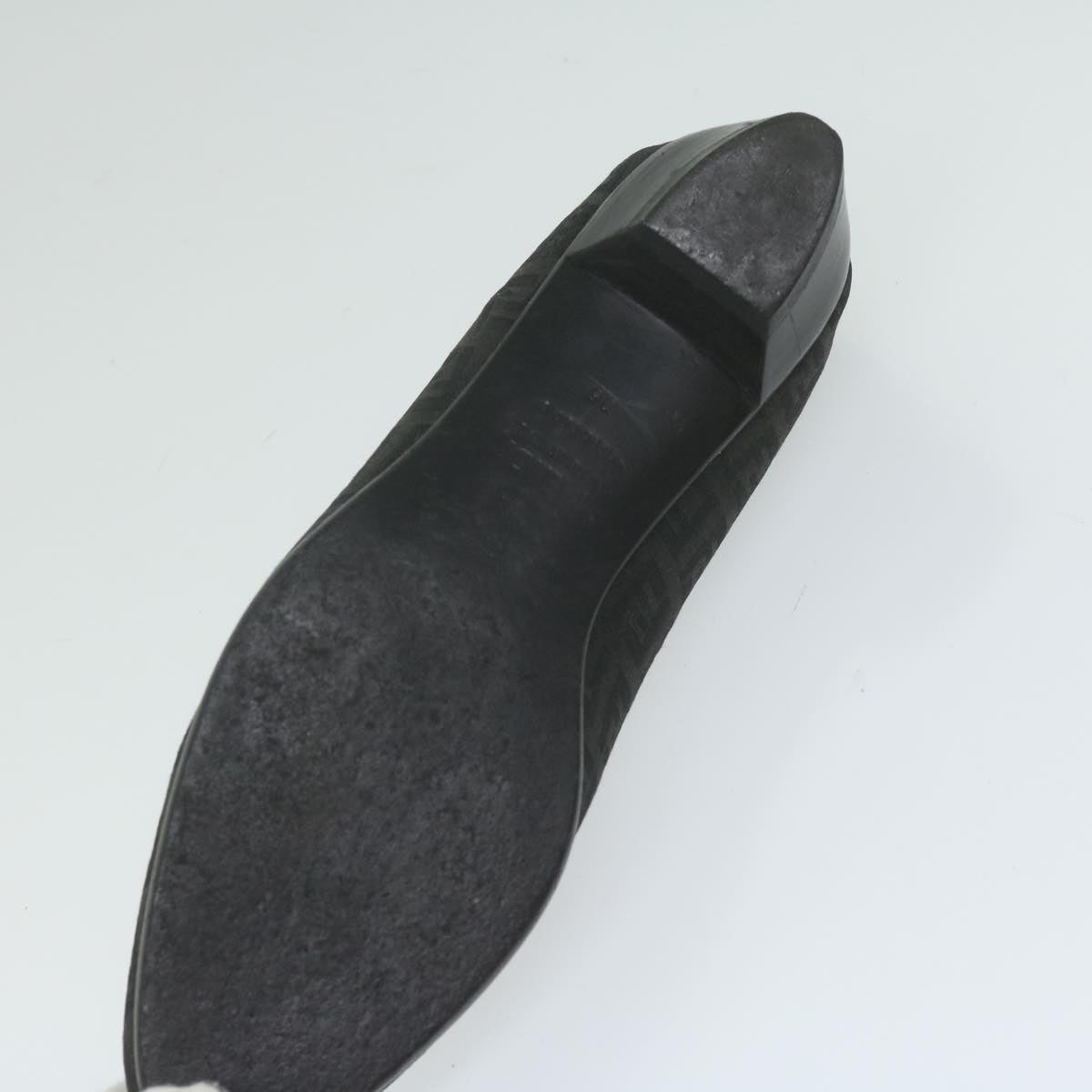 FENDI Zucchino Canvas loafers shoes Black ac2503