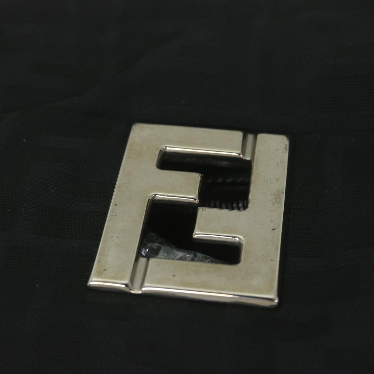 FENDI Zucca Canvas Shoulder Bag Black ac2516