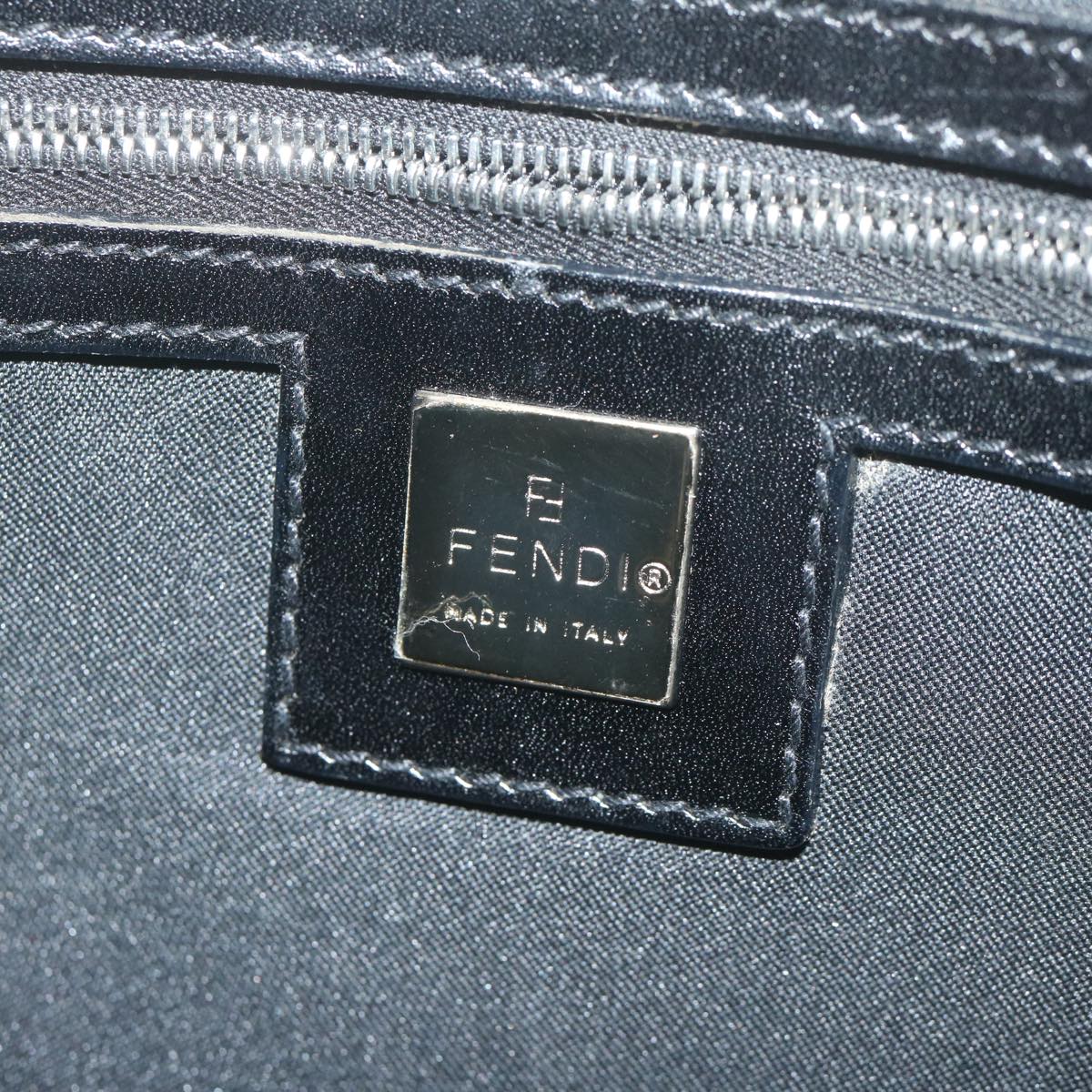 FENDI Zucca Canvas Shoulder Bag Black ac2516