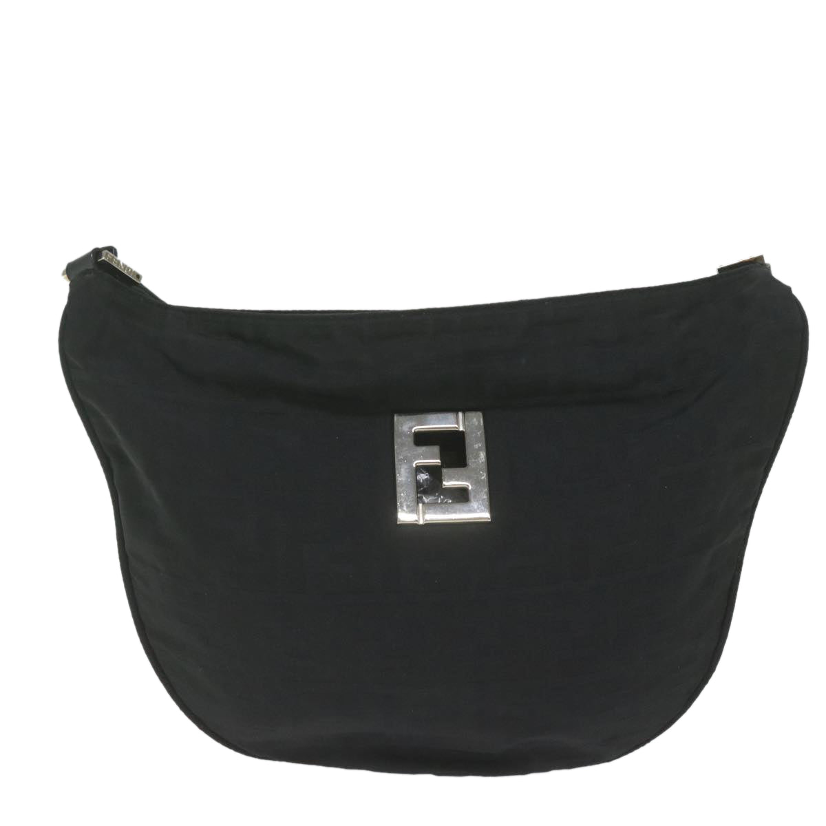 FENDI Zucca Canvas Shoulder Bag Black ac2516