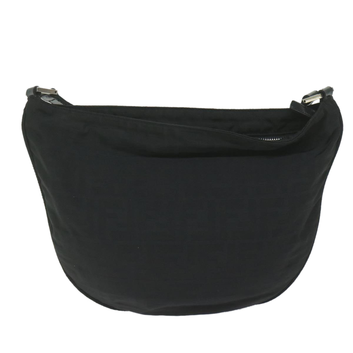 FENDI Zucca Canvas Shoulder Bag Black ac2516