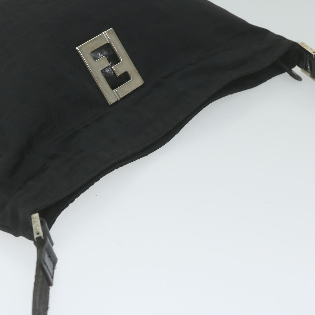 FENDI Zucca Canvas Shoulder Bag Black ac2516