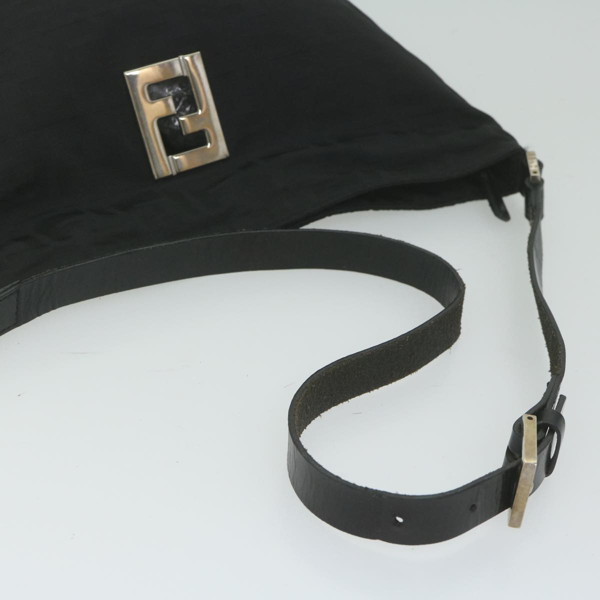 FENDI Zucca Canvas Shoulder Bag Black ac2516