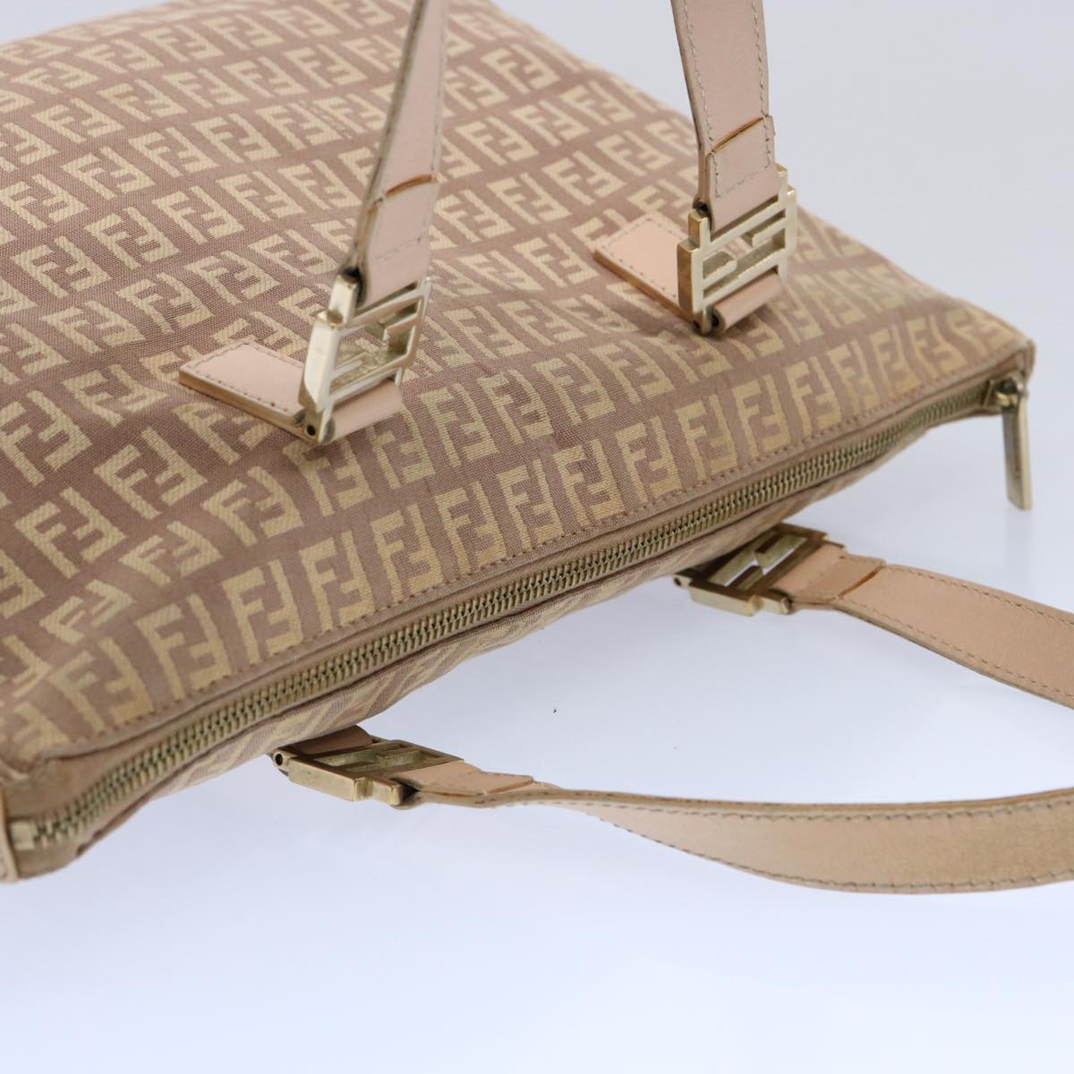 FENDI Zucchino Canvas Hand Bag Pink ac2517