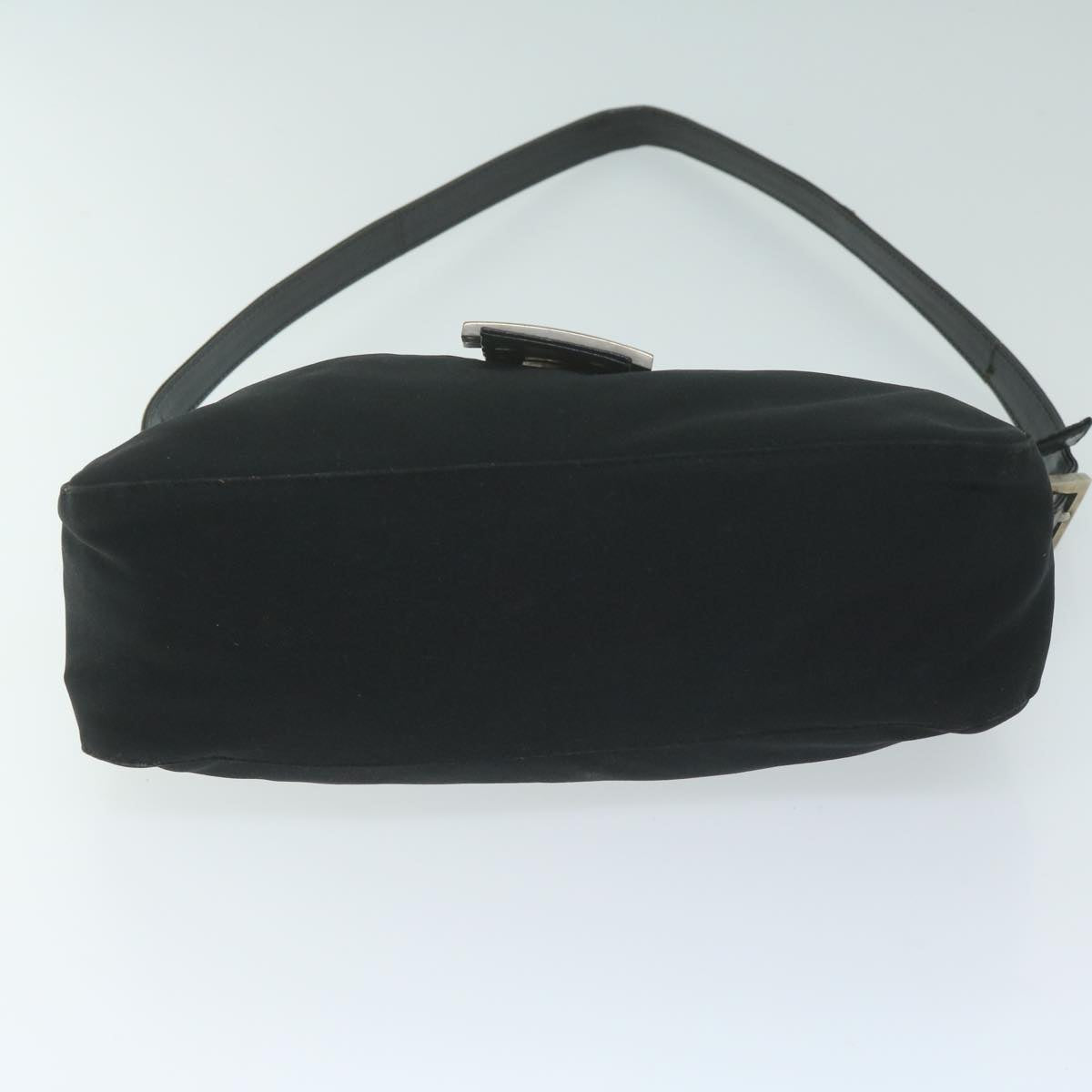 FENDI Mamma Baguette Shoulder Bag Nylon Black ac2541