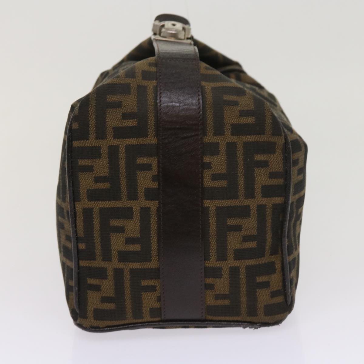 FENDI Zucca Canvas Hand Bag Black Brown ac2608