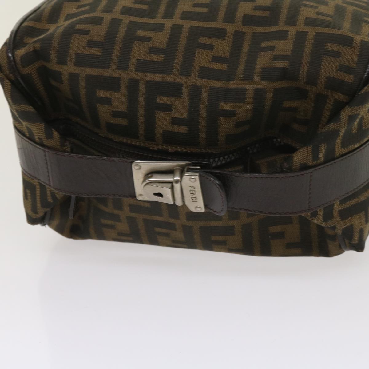 FENDI Zucca Canvas Hand Bag Black Brown ac2608