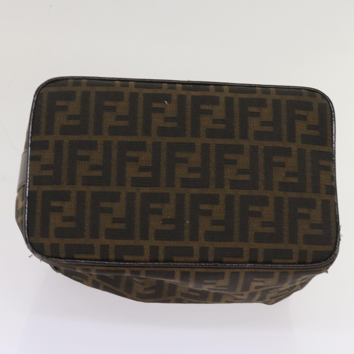FENDI Zucca Canvas Hand Bag Black Brown ac2608