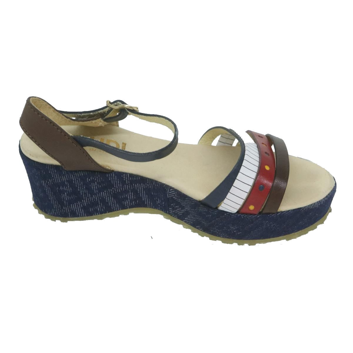 FENDI Zucchino Canvas High Heels Blue ac2677