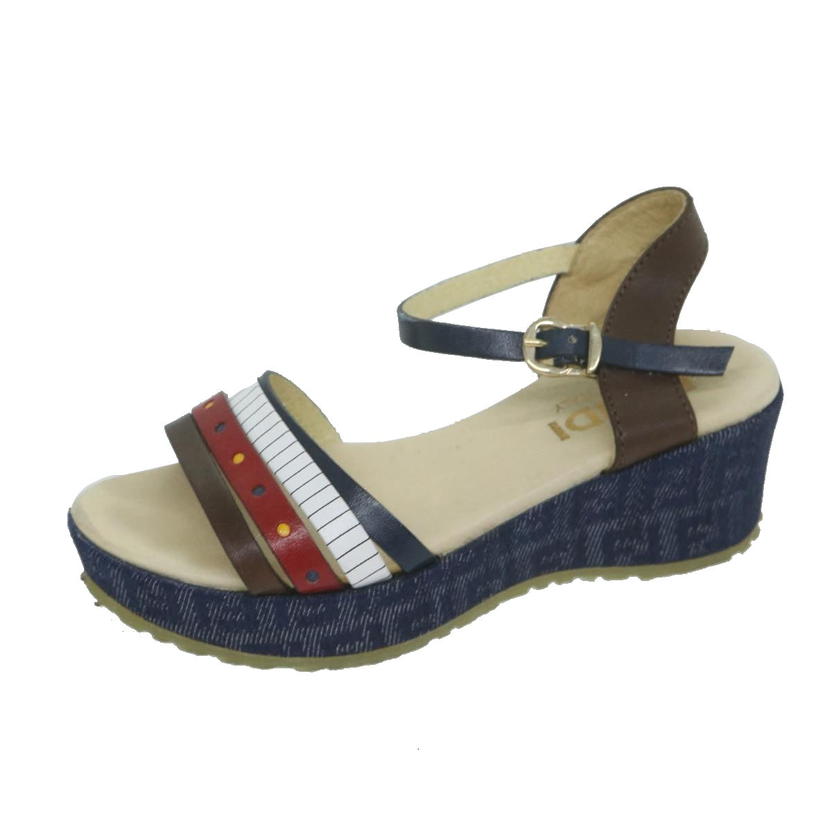 FENDI Zucchino Canvas High Heels Blue ac2677