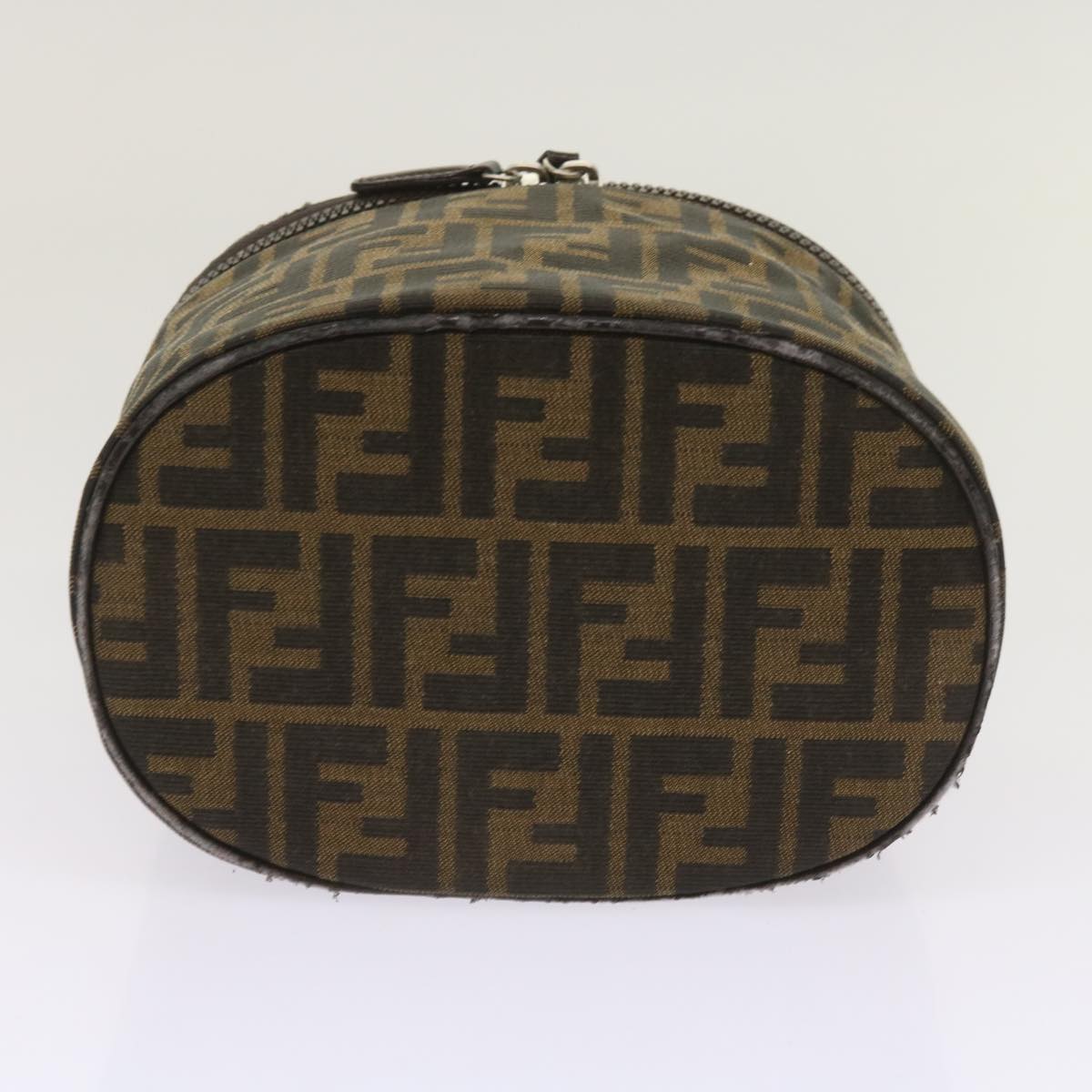 FENDI Zucca Canvas Vanity Cosmetic Pouch Brown ac2711
