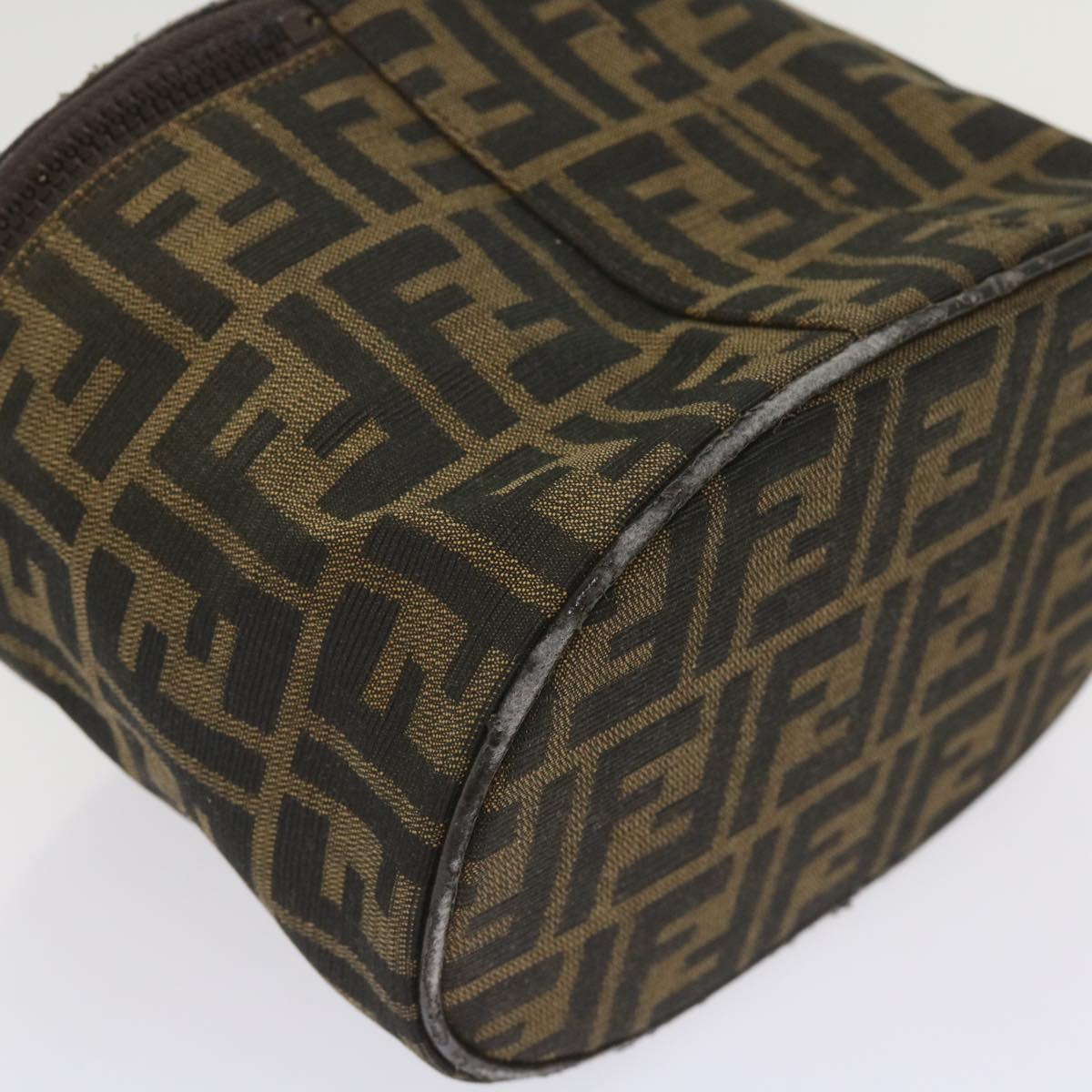 FENDI Zucca Canvas Vanity Cosmetic Pouch Brown ac2711