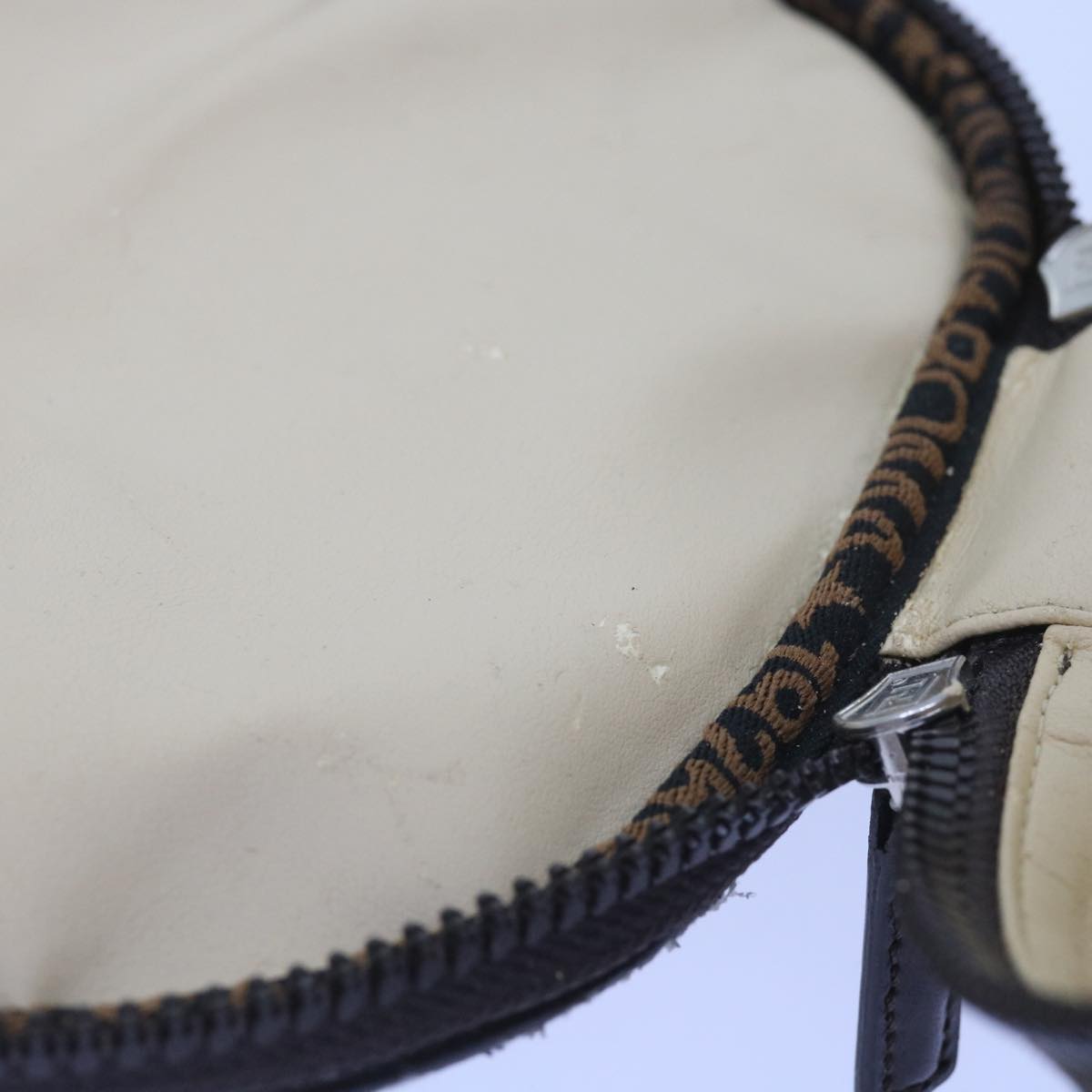FENDI Zucca Canvas Vanity Cosmetic Pouch Brown ac2711