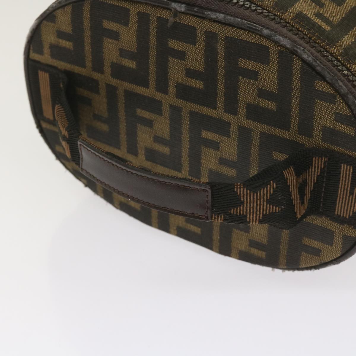 FENDI Zucca Canvas Vanity Cosmetic Pouch Brown ac2711