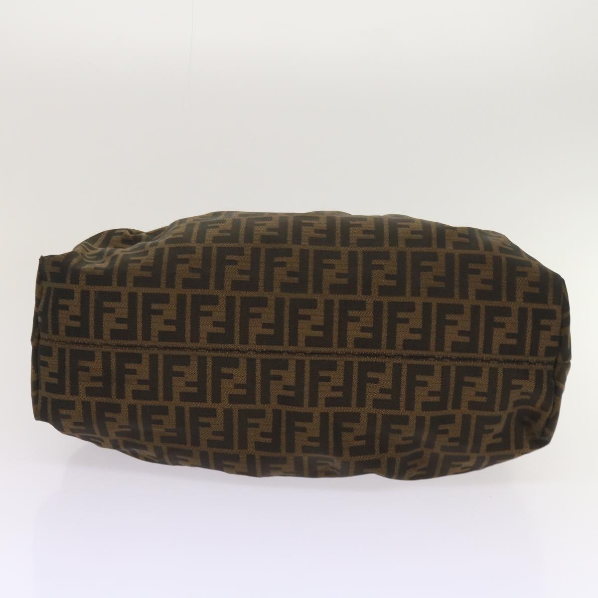 FENDI Zucca Canvas Shoulder Bag Brown ac2737