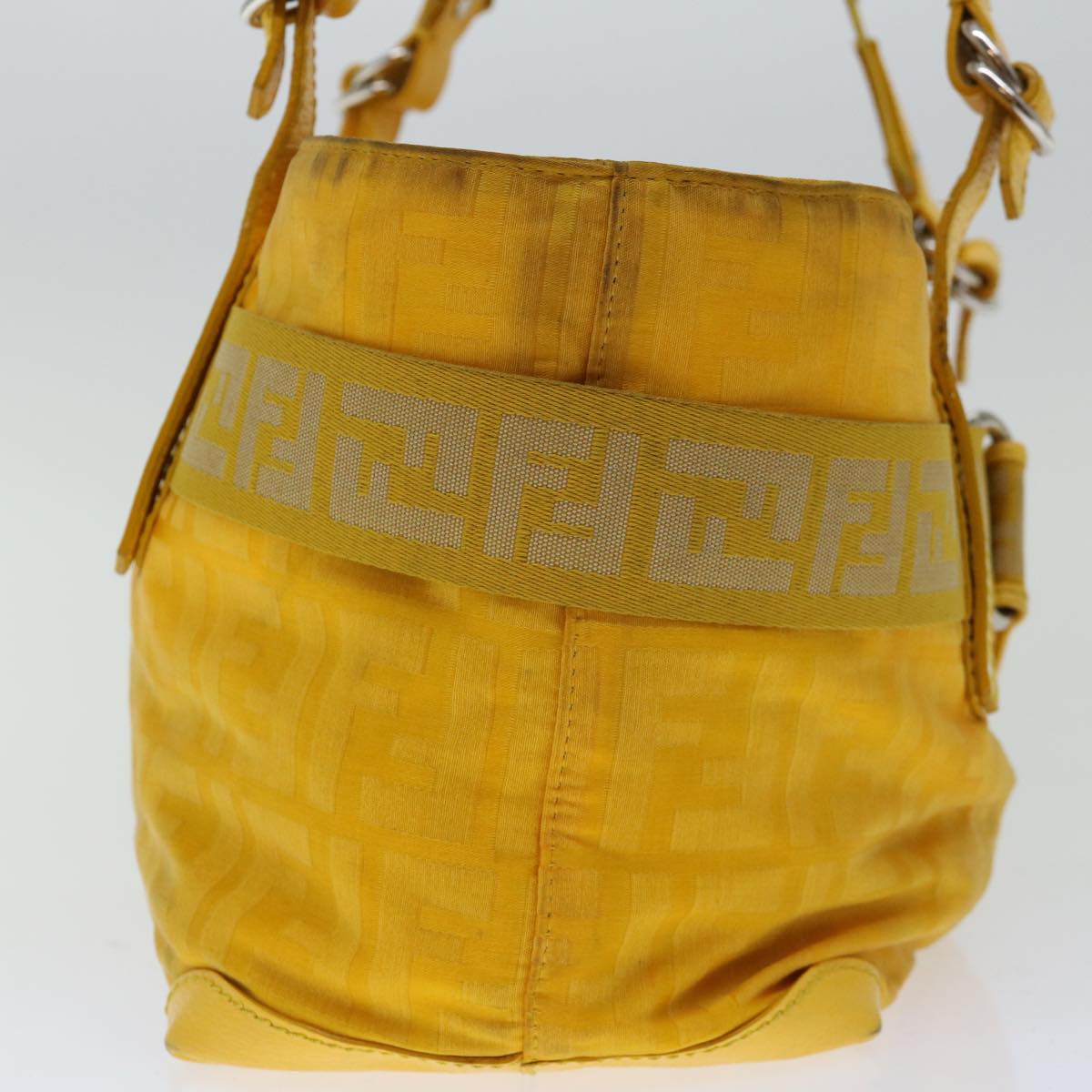 FENDI Zucca Canvas Hand Bag Yellow ac2820