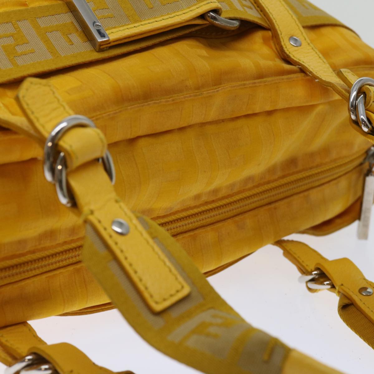 FENDI Zucca Canvas Hand Bag Yellow ac2820