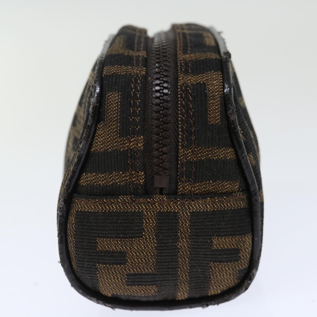 FENDI Zucca Canvas Pouch 2Set Black Beige Brown ac2939