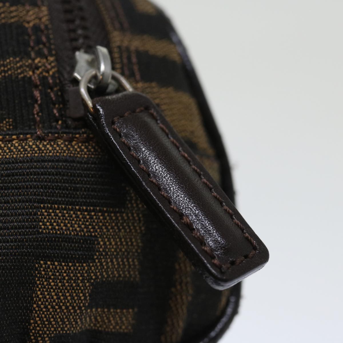 FENDI Zucca Canvas Pouch 2Set Black Beige Brown ac2939