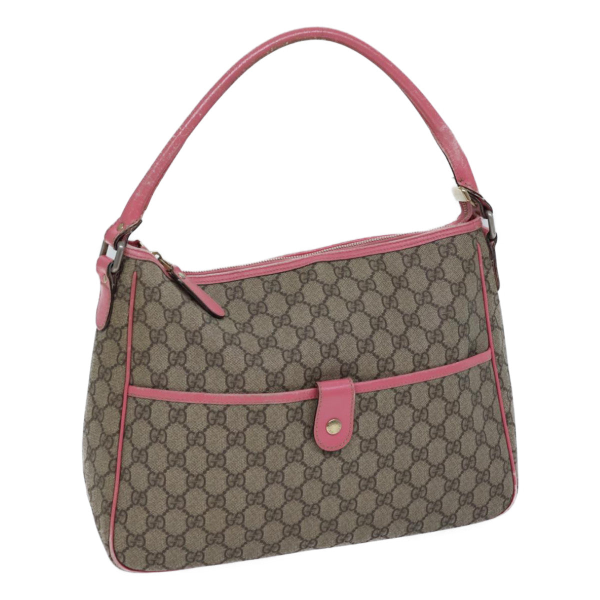 GUCCI GG Supreme Shoulder Bag PVC Beige 189898 ac2964