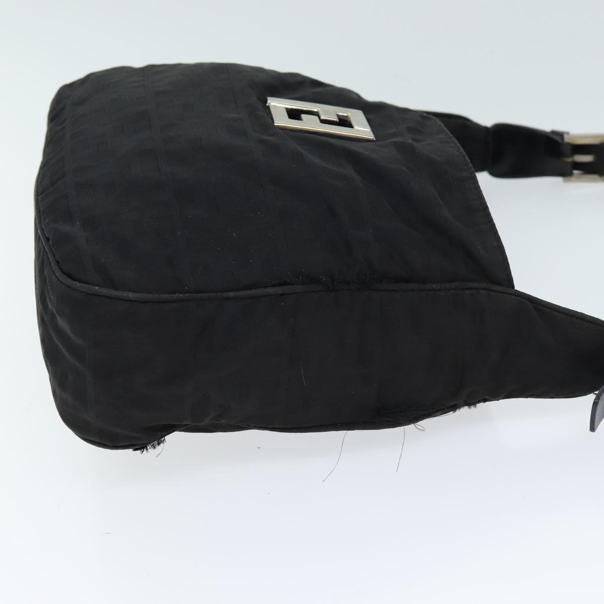 FENDI Zucca Canvas Shoulder Bag Nylon Black ac2989