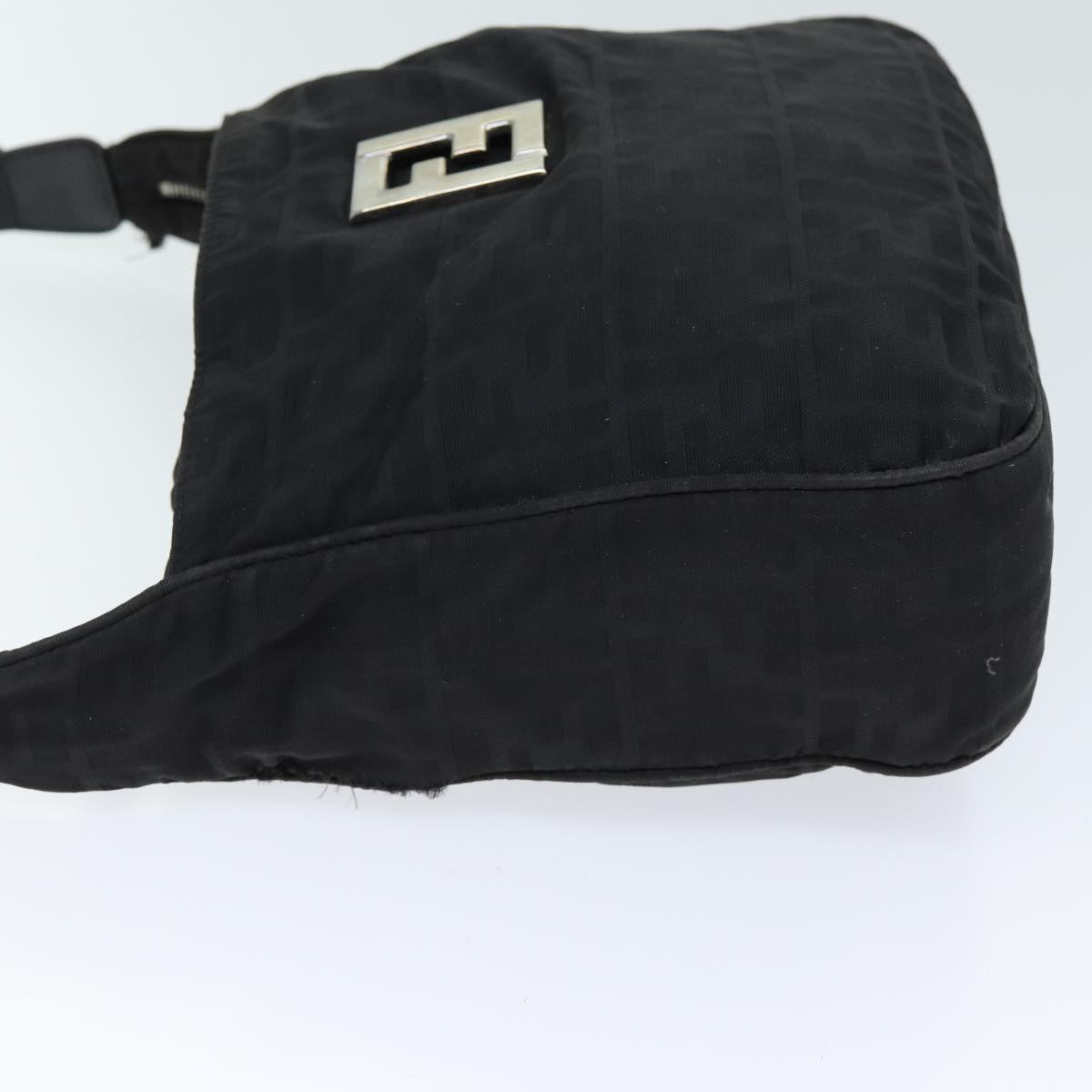 FENDI Zucca Canvas Shoulder Bag Nylon Black ac2989