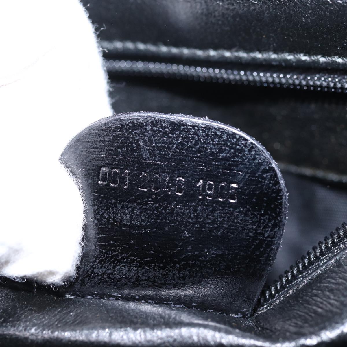 GUCCI Shoulder Bag Leather Black ac3022