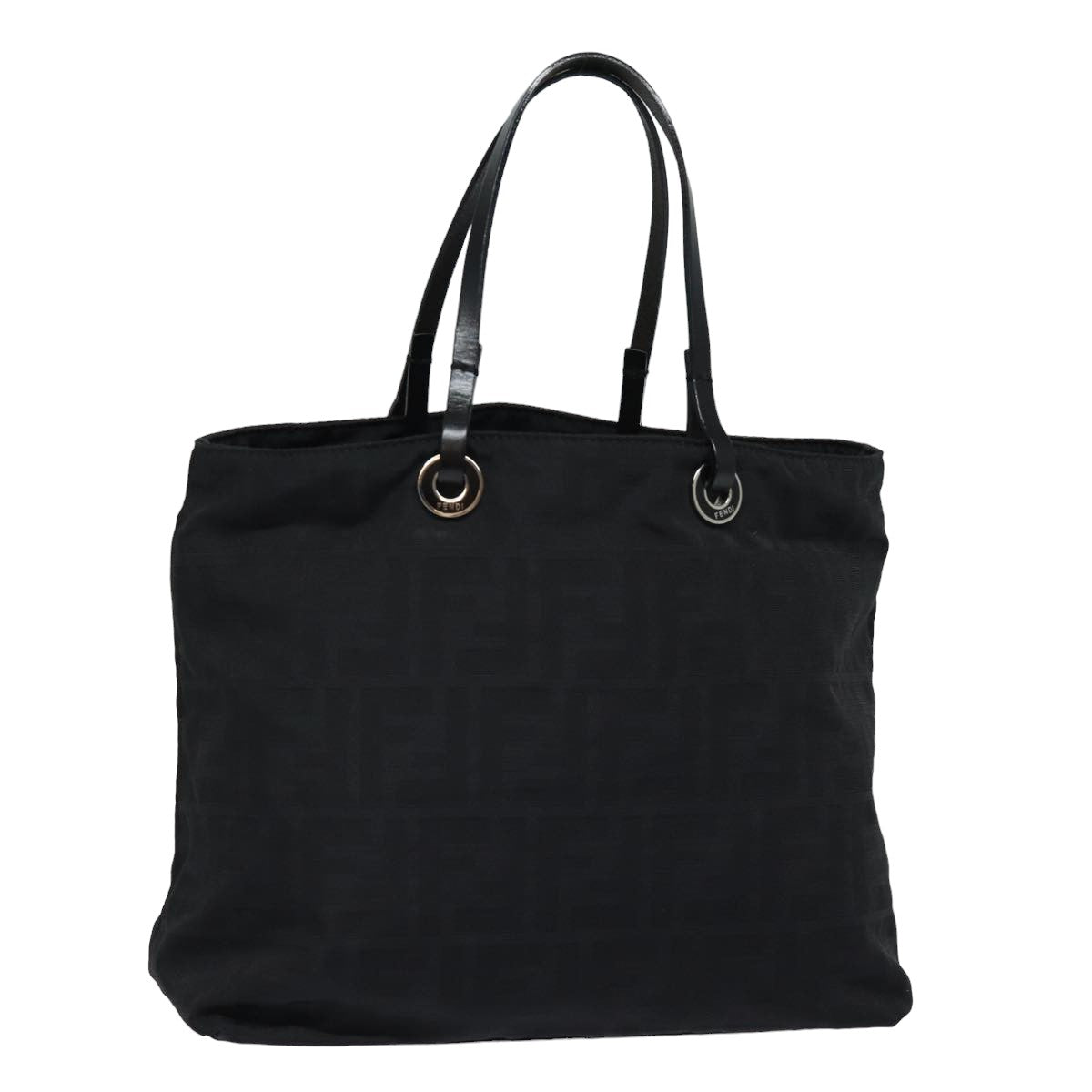 FENDI Zucca Canvas Hand Bag Black ac3041