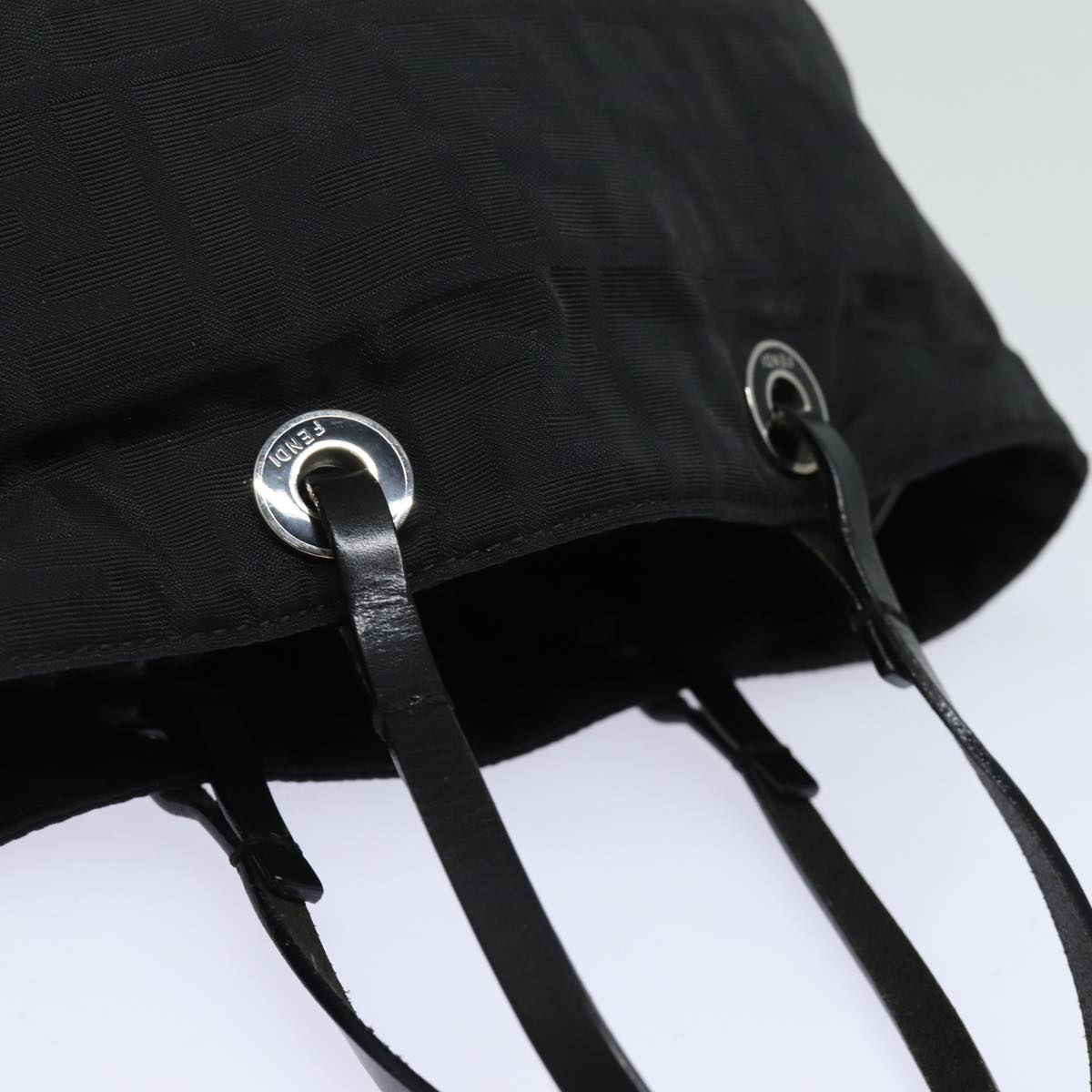 FENDI Zucca Canvas Hand Bag Black ac3041