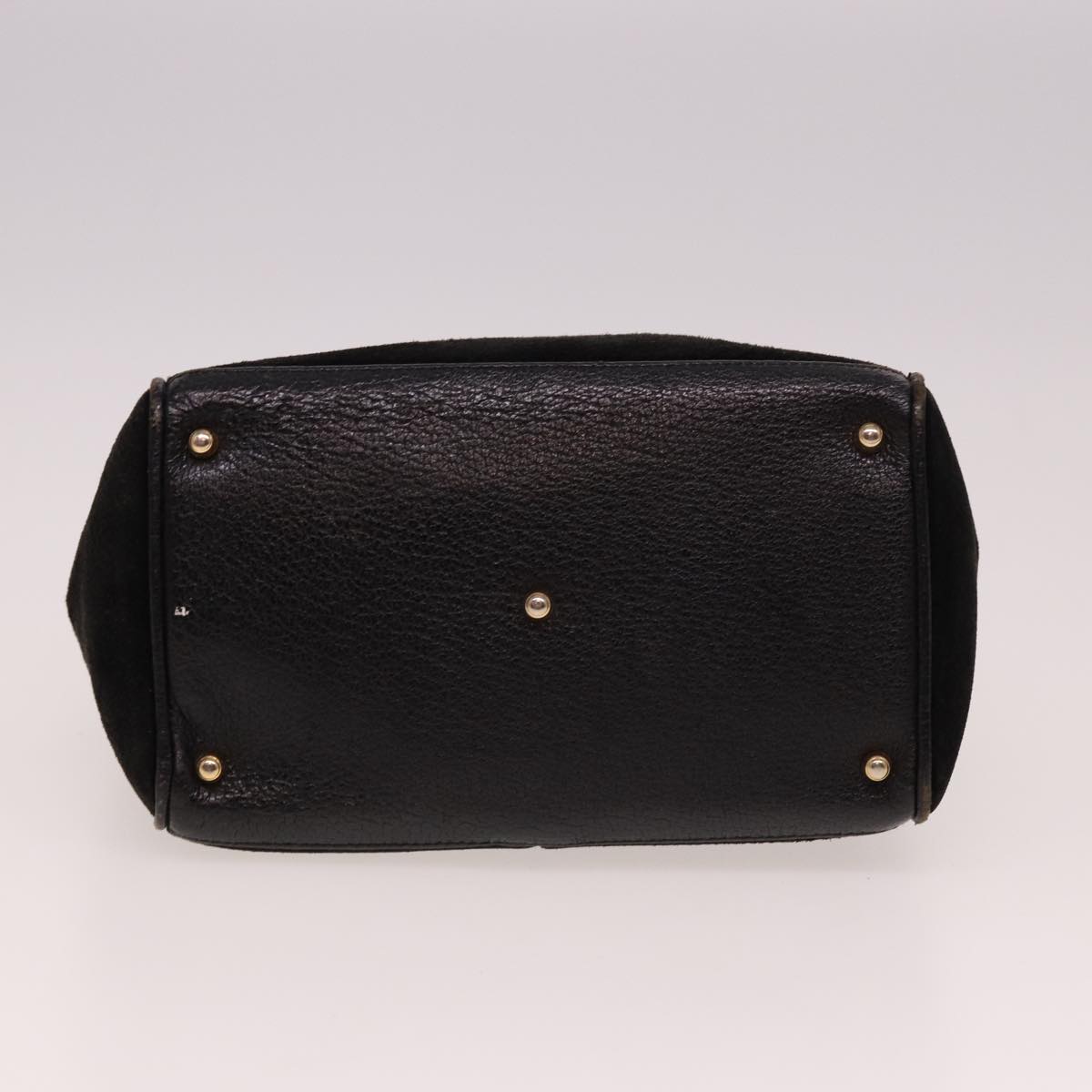 GUCCI Bamboo Hand Bag Suede 2way Black 000 122 0316 ac3043