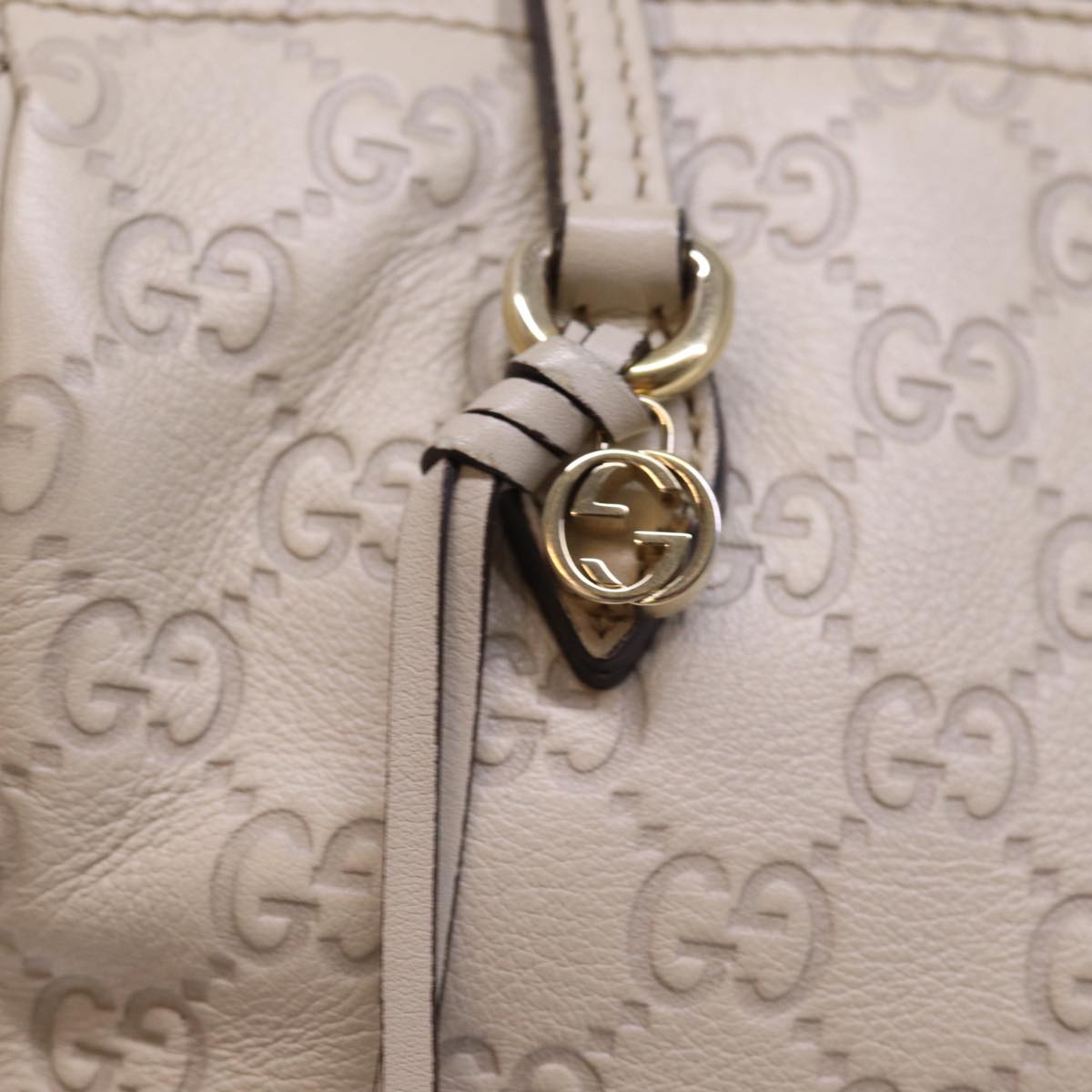 GUCCI GG Canvas Guccissima Tote Bag Beige 353119 ac3056