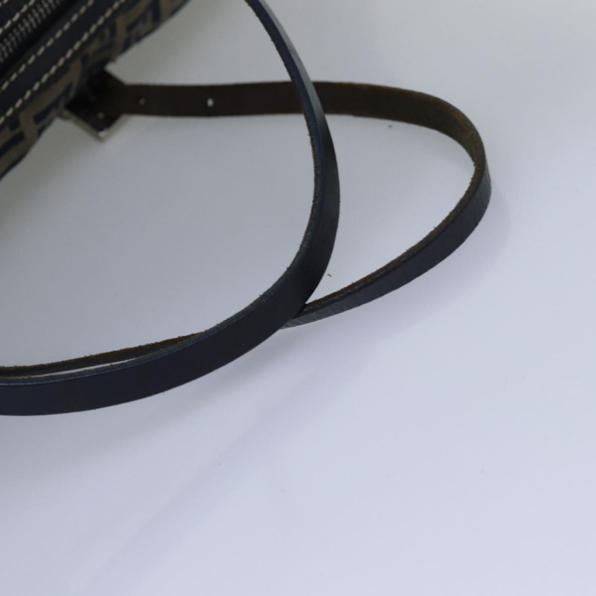 FENDI Zucchino Canvas Hand Bag Navy ac3057