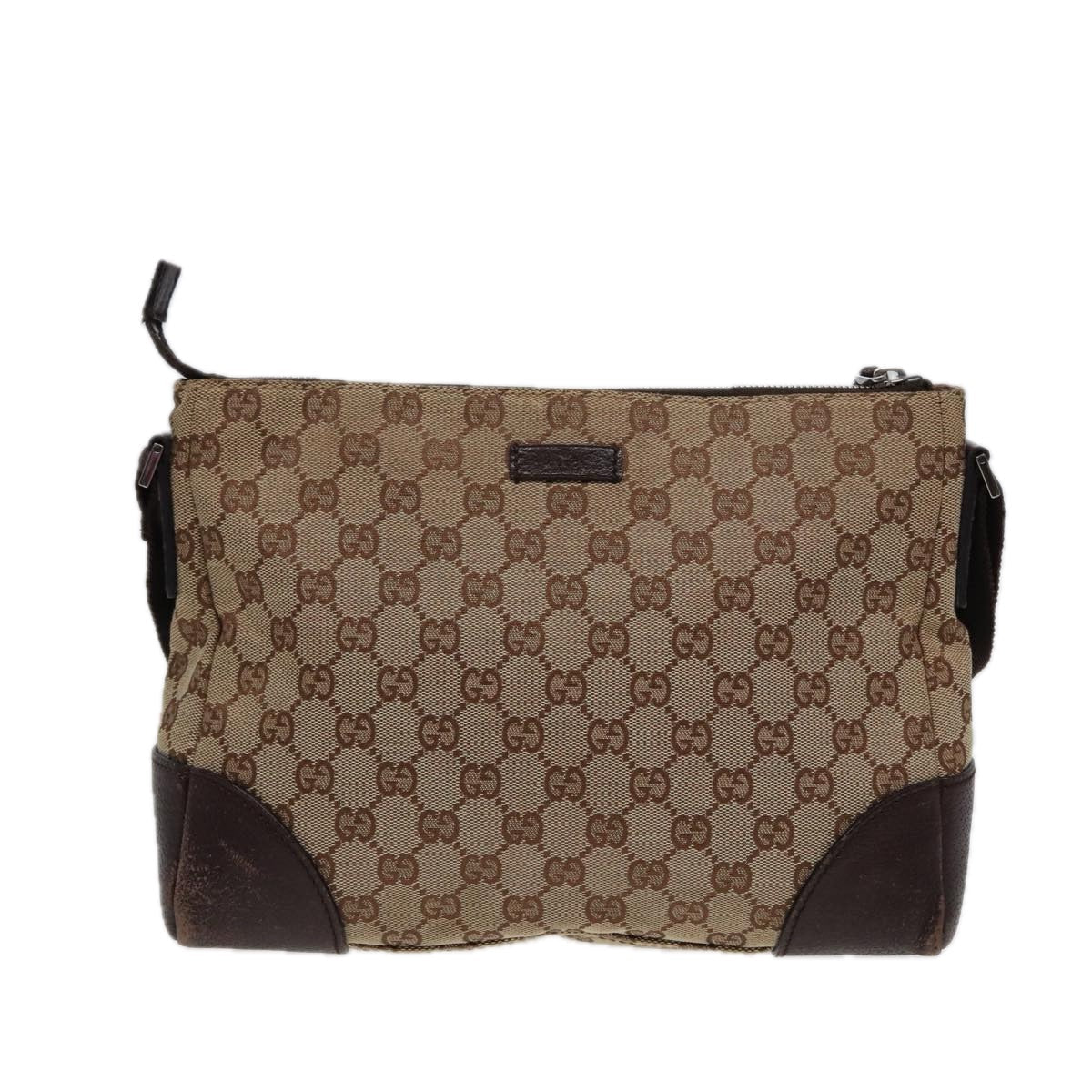 GUCCI GG Canvas Shoulder Bag Beige 114273 ac3058