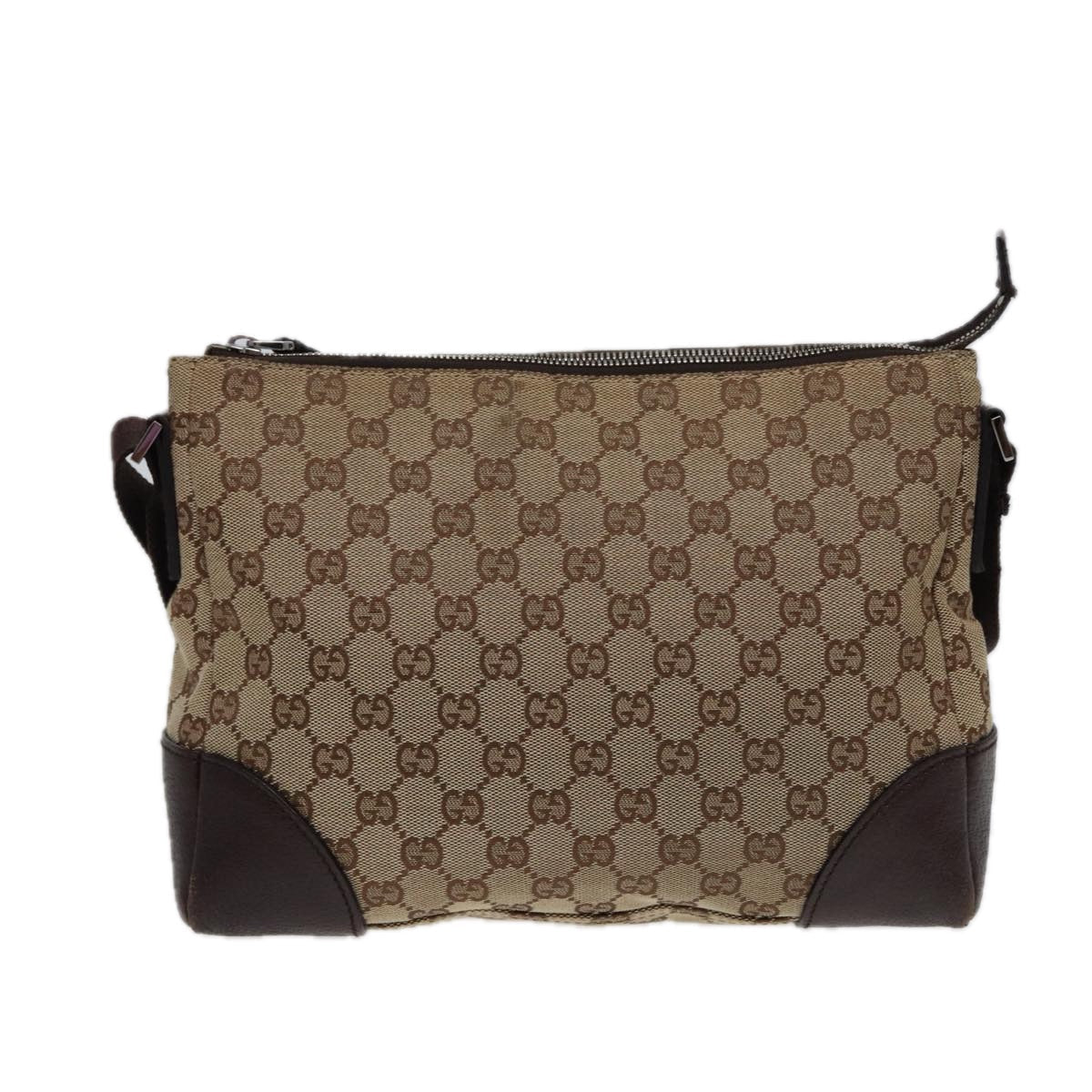GUCCI GG Canvas Shoulder Bag Beige 114273 ac3058