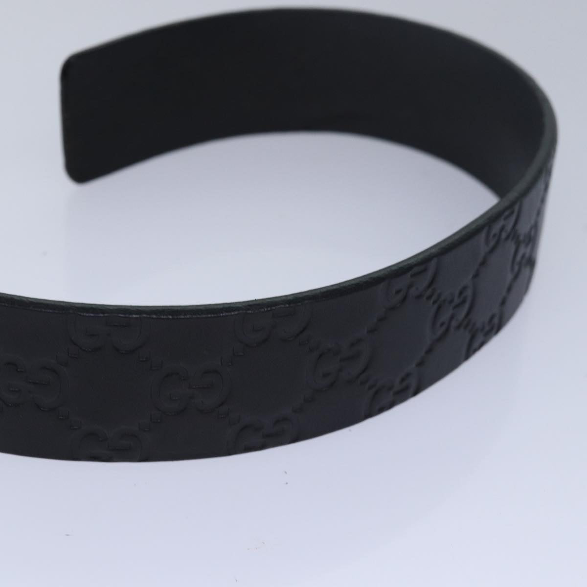 GUCCI GG Canvas Guccissima Belt 42.9"" Black 163501 ac3103