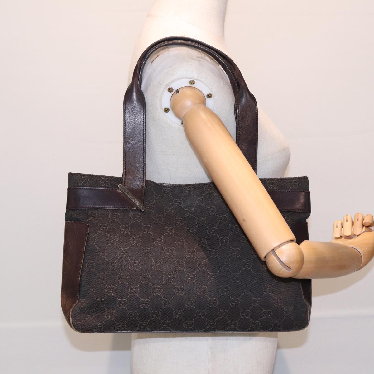 GUCCI GG Canvas Tote Bag Brown 73983 ac3115