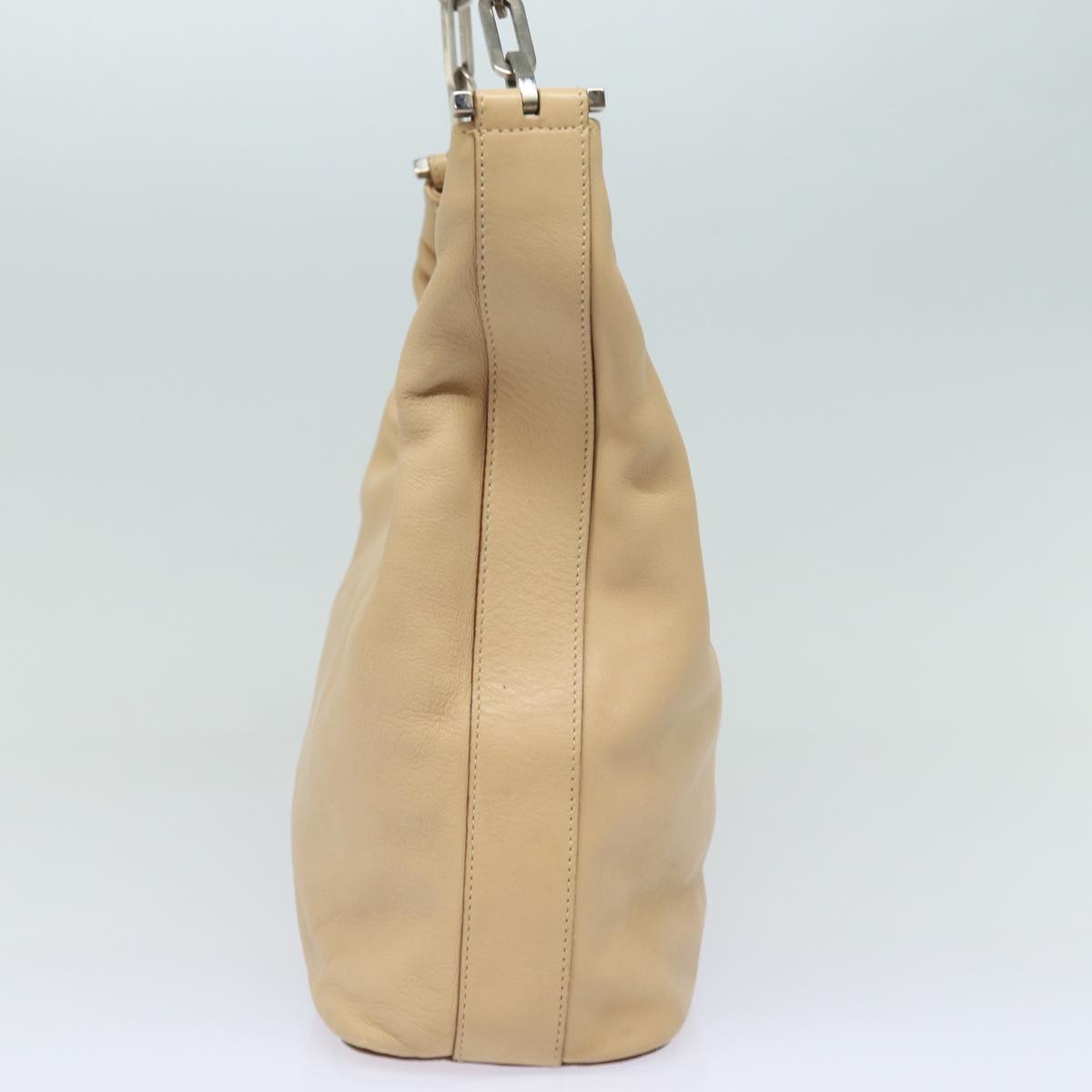 GUCCI Chain Shoulder Bag Leather Beige 001 3874 ac3127