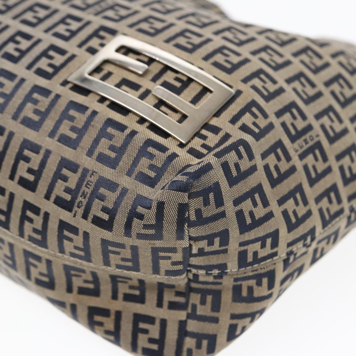 FENDI Zucchino Canvas Tote Bag Navy ac3137