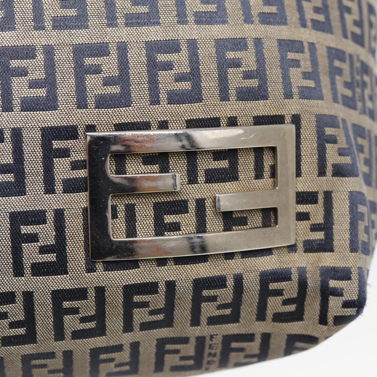FENDI Zucchino Canvas Tote Bag Navy ac3137