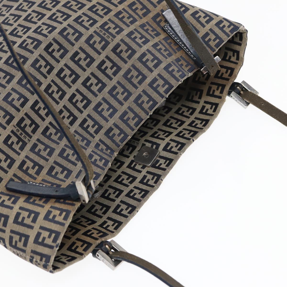 FENDI Zucchino Canvas Tote Bag Navy ac3137