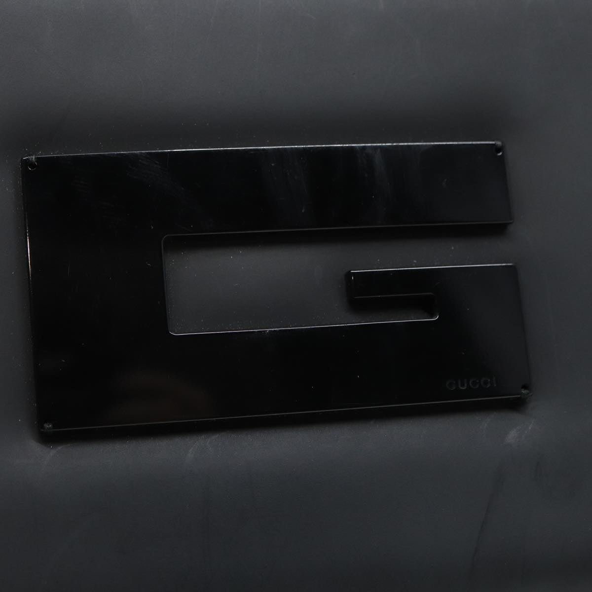 GUCCI Shoulder Bag Enamel Black 001 3064 002058 ac3140