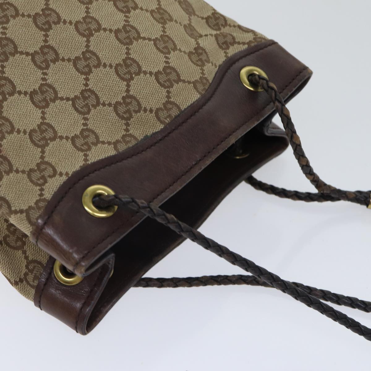 GUCCI GG Canvas Shoulder Bag Beige 109143 ac3211
