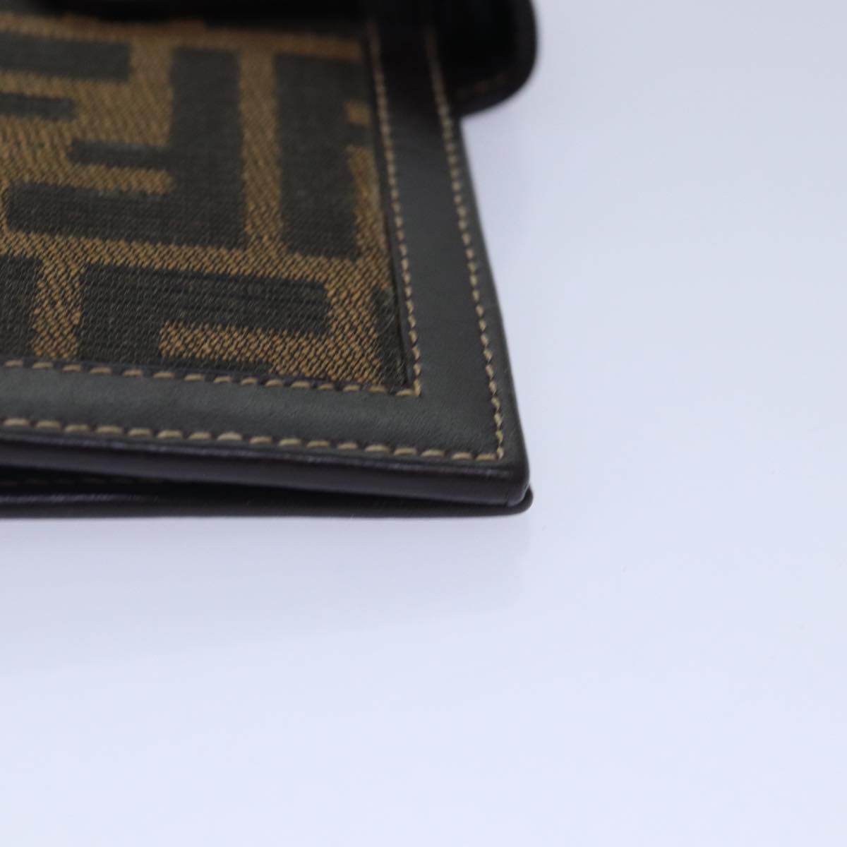 FENDI Zucca Canvas Day Planner Cover Brown Black gold ac3226