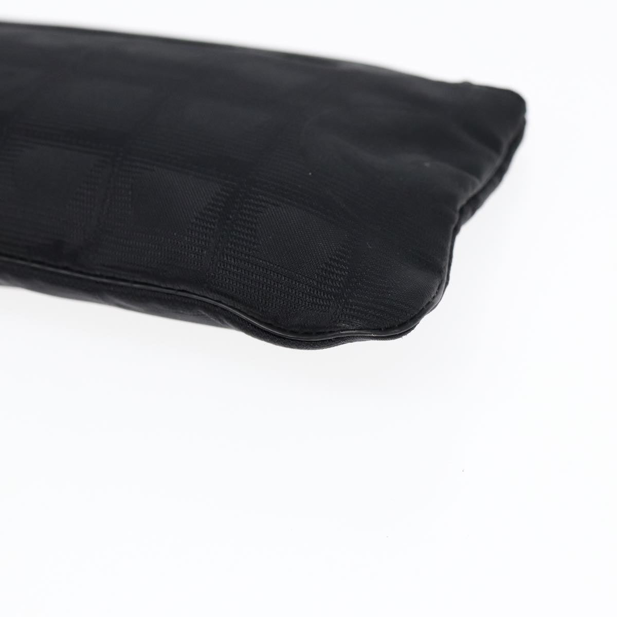 CHANEL New Travel line Pouch Nylon Black CC ac3233