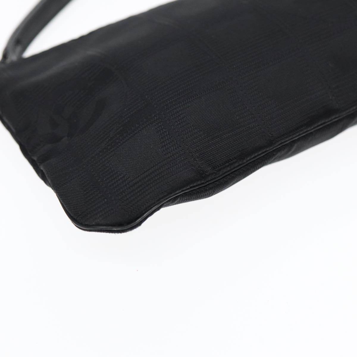CHANEL New Travel line Pouch Nylon Black CC ac3233