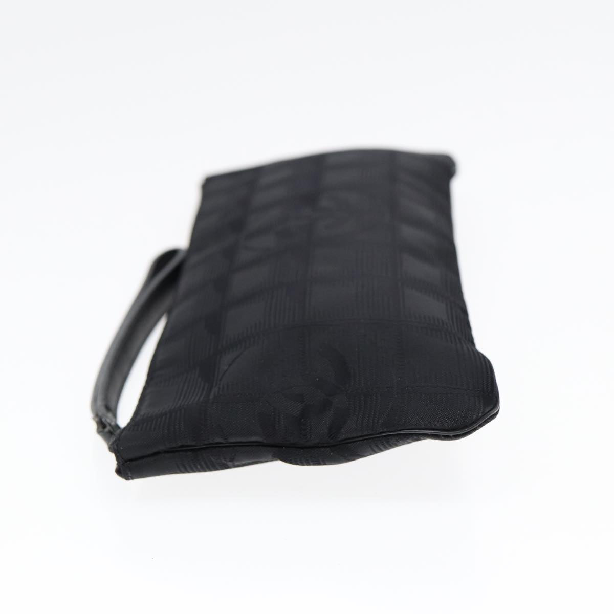 CHANEL New Travel line Pouch Nylon Black CC ac3233