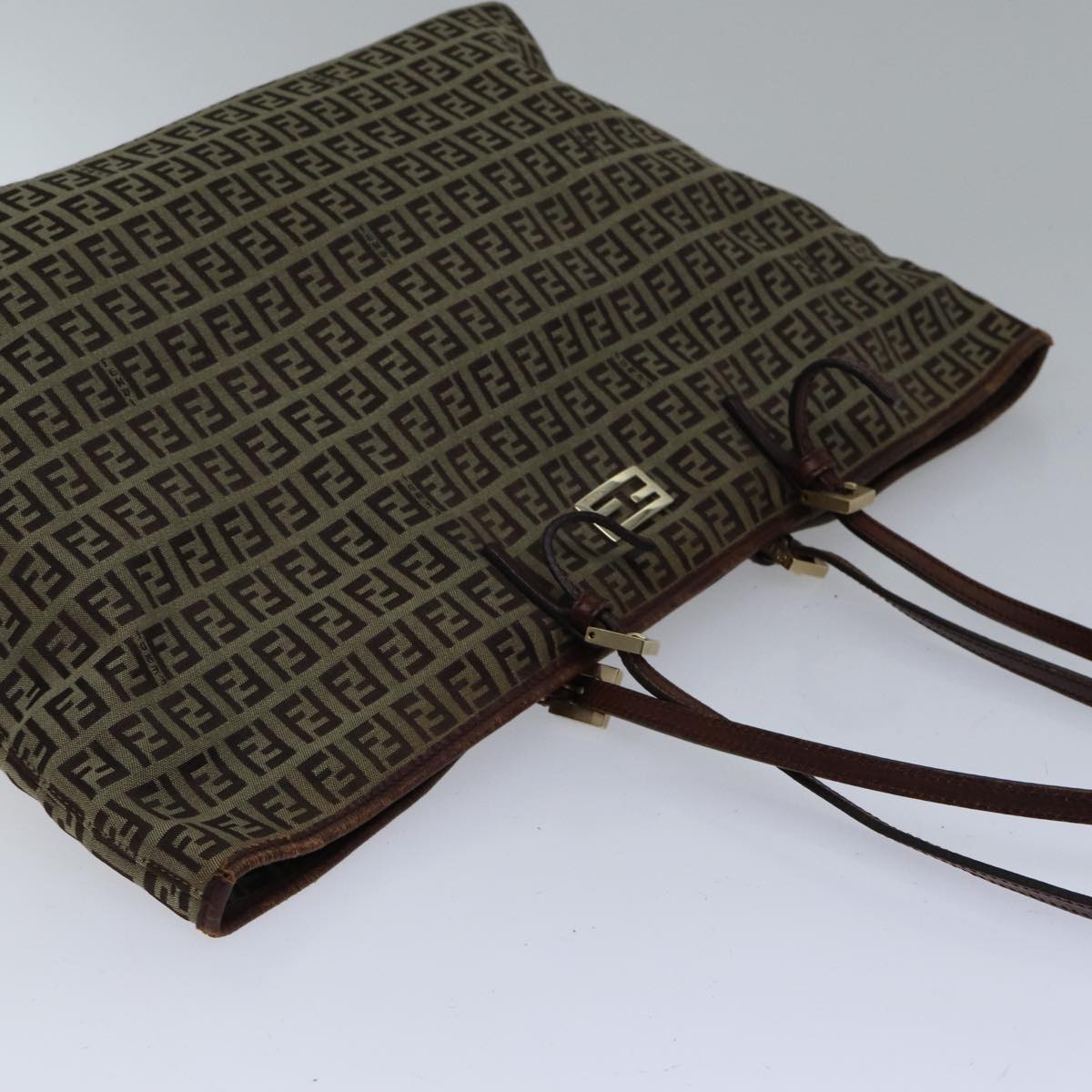 FENDI Zucchino Canvas Tote Bag Beige ac3257