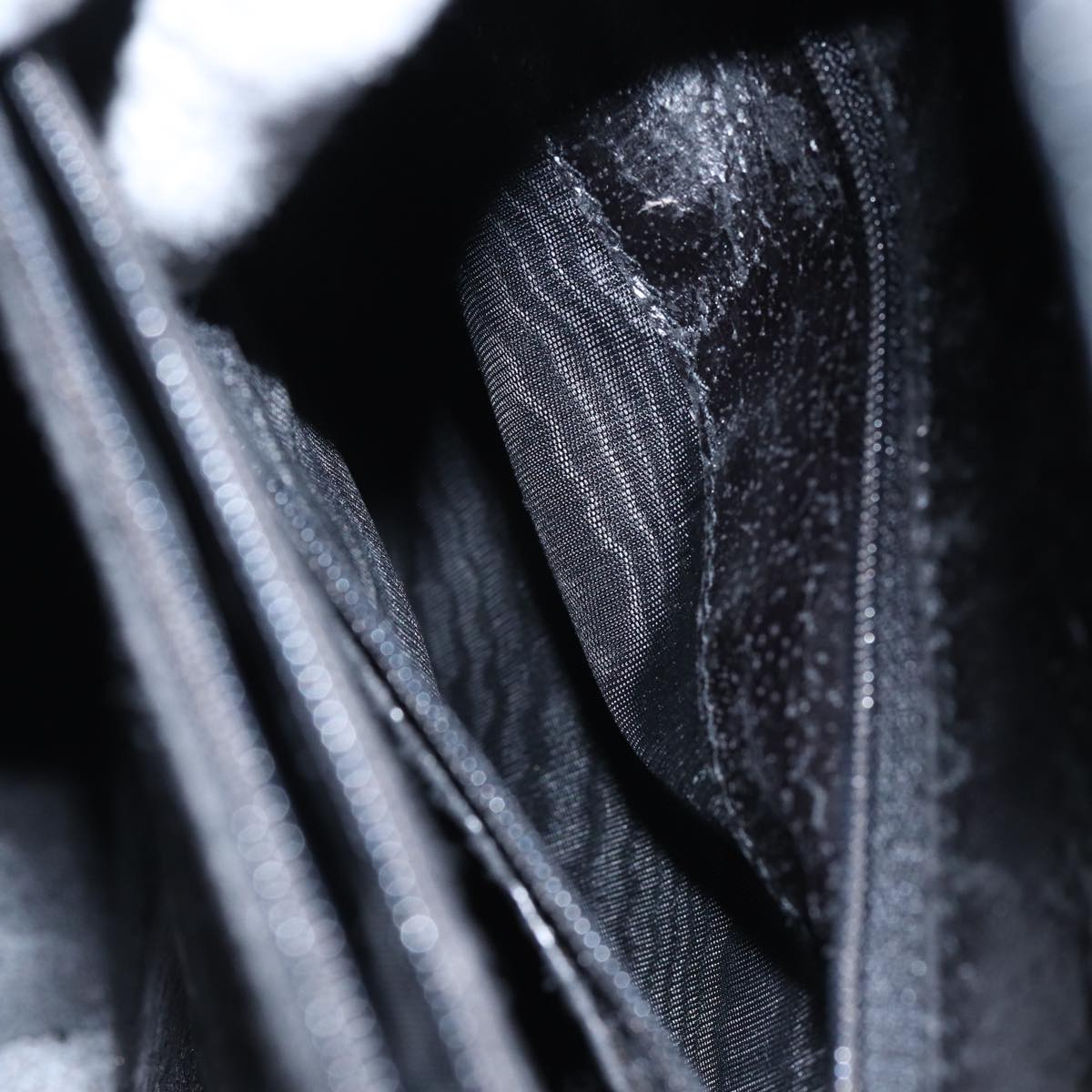 GUCCI Bamboo Hand Bag Leather Black ac3259