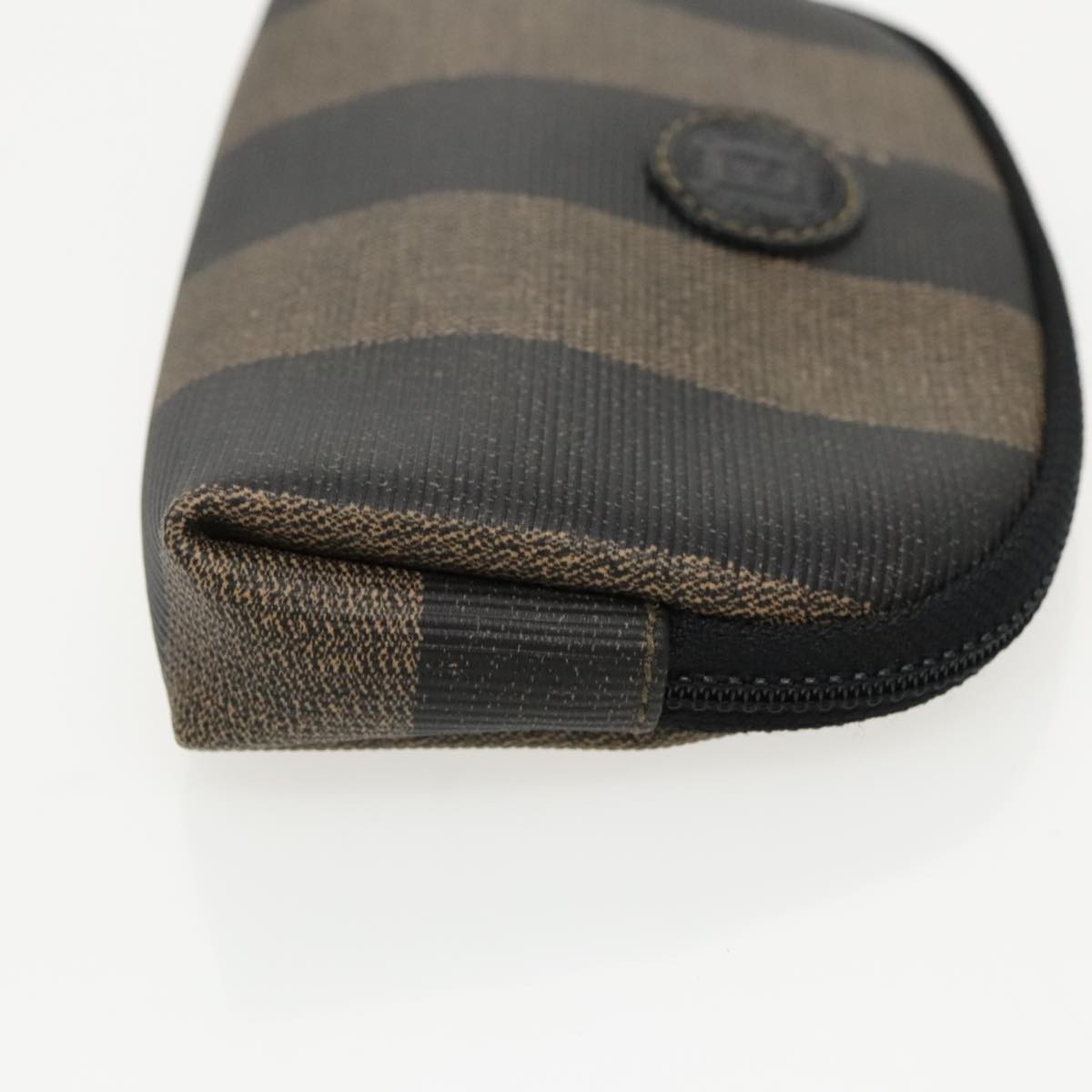 FENDI Pecan Canvas Pouch Coated Canvas Brown Black ac3293
